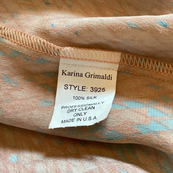 Karina Grimaldi Revolve Silk Dress Size XS Xsmall Ruffle Long Sleeve Wrap‎ - Picture 7 of 7